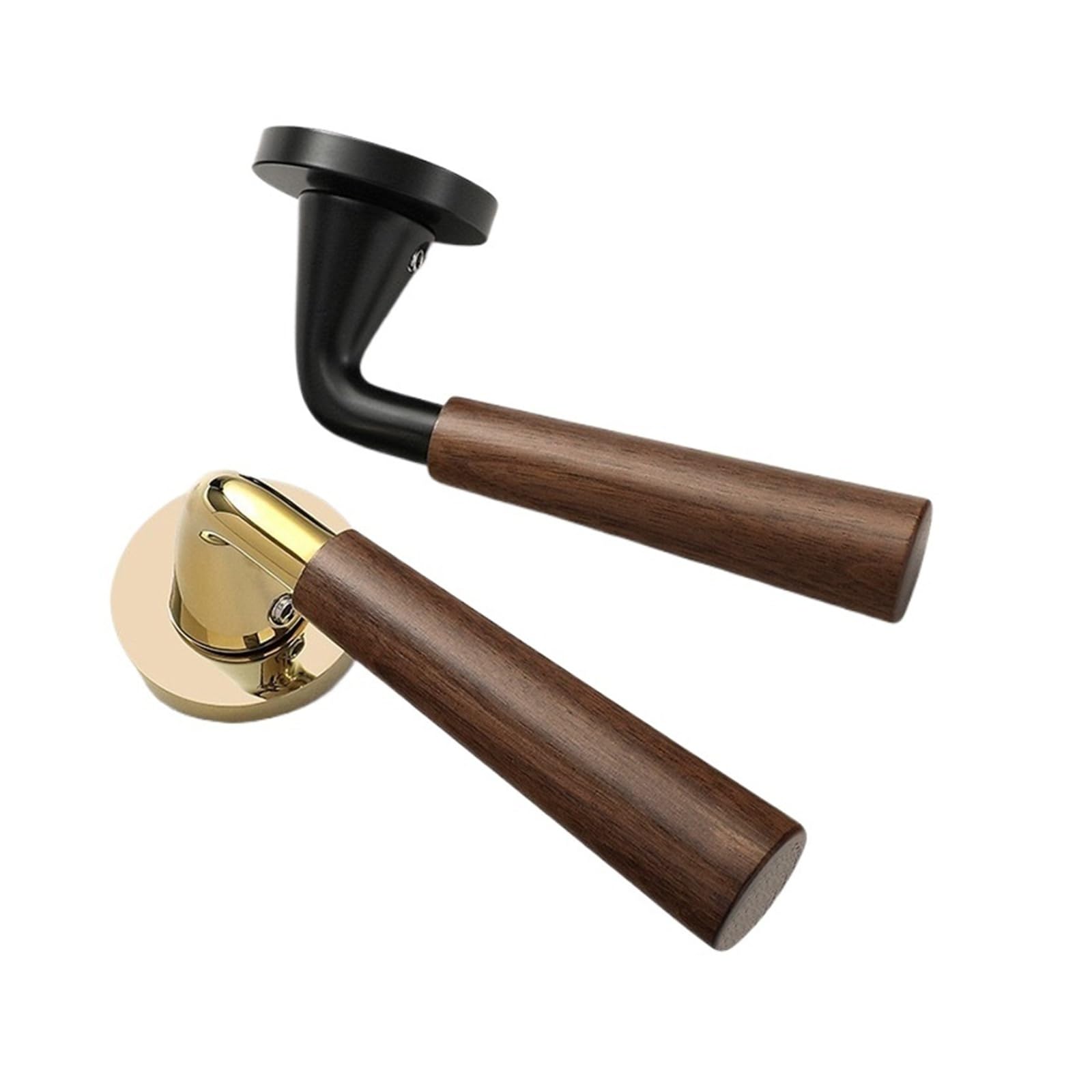 OPTEPYOE Indoor Door Lock Handle Bedroom Silent Split(Brown)