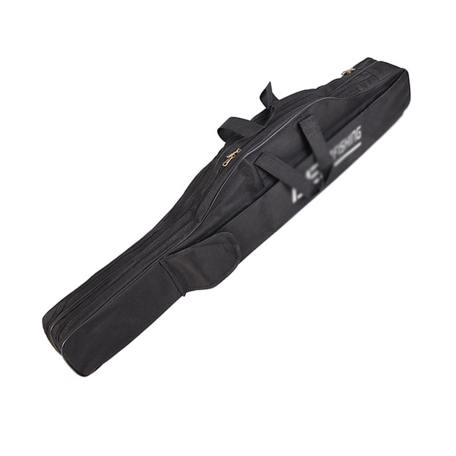 Angeltasche Multifunktions Angelrute Tasche Tuch Tragbare Faltbare Outdoor Carrier Pole Rolle Tasche Aufbewahrungskoffer Angelrutenkoffer (Color : 2-Layer-1.5M-Black)
