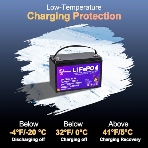 Image of 12V 100Ah LiFePO4 Lithium Battery, Rechargeable Solar Battery, 100A BMS Board, Up to 15000 Deep Cycles, Perfect for RV, Solar System, Trolling Motor, Camper, Fishing Boat