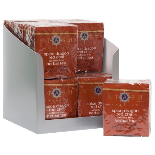 Stash Tea Teabags, Spice Dragon Red Chai, 10 Count (Pack of 12), (packaging may vary)