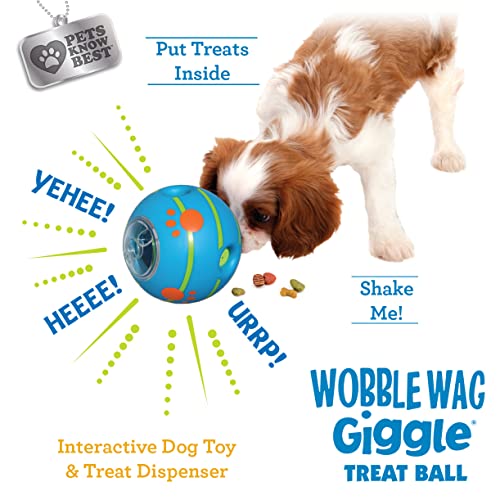Image of Wobble Wag Giggle Ball Interactive Dog Treat Dispensing Toy, Giggle Sounds Keeps Dogs Busy and Entertained, Pets Know Best