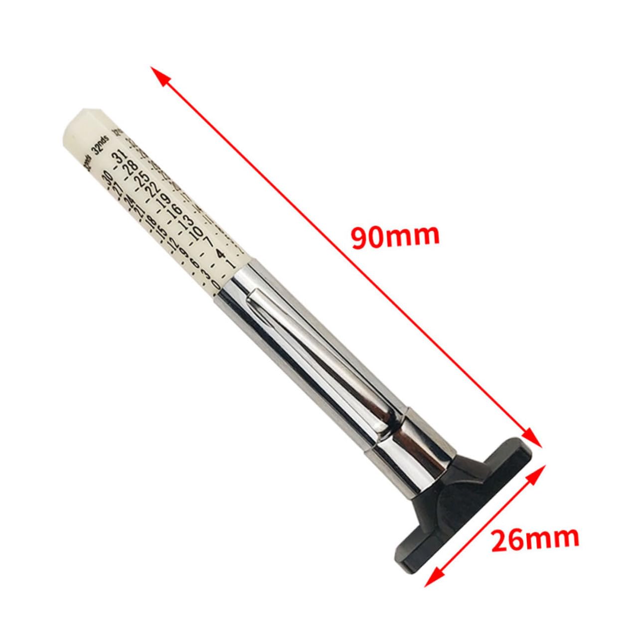 MUCKLILY 2pcs Tyre Tread Gauge Depth Gauge Tire Tread Vernier Caliper Tire Depth Meter Tire Tread Meter