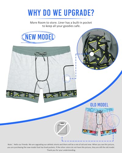 Image of maamgic Mens 5 inch Gym Running Shorts for Men 2 in 1 Quick Dry Workout Athletic Shorts