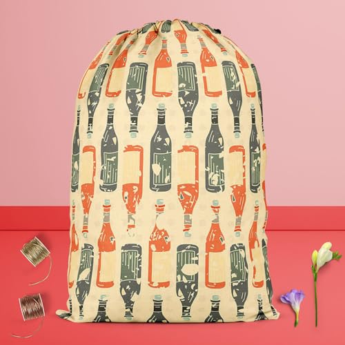 Image of ArtzFolio Wine | Reusable Sack Bag | Bag for Gym, Storage, Vegetable & Travel