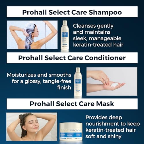 Prohall-Cosmetic-Brazilian-Keratin-Hair-Treatment-Formaldehyde-Free-Blowout-Complex-Select-Care-Post-Progressiva-Hair-Care-Kit-Hair-Mask-Shampoo-Conditioner