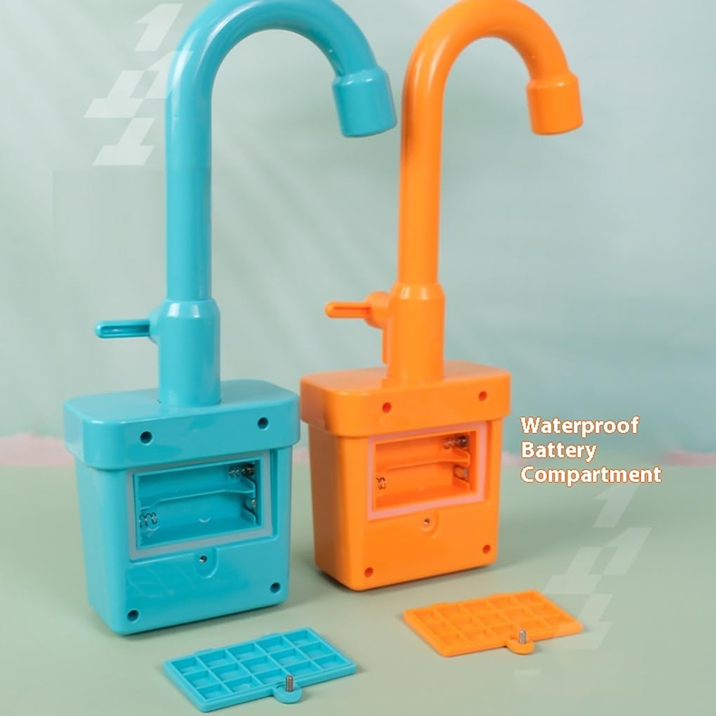 WIXUIPR Kids Plastic Toy Faucet Play nk Set with Running Water Feature mulated Faucet Accessories ABS Cartoon ﻿ , White — view 3