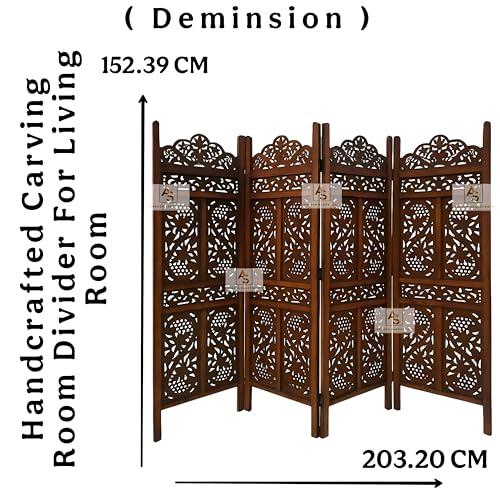 Image of Partition for Living Room,Divider,Partition Wall Divider Screen Separator, Wall Panel Divider for Hall | Bedroom |Office | Puja Room | Restaurant S Design (5 Feet -4 Panel)