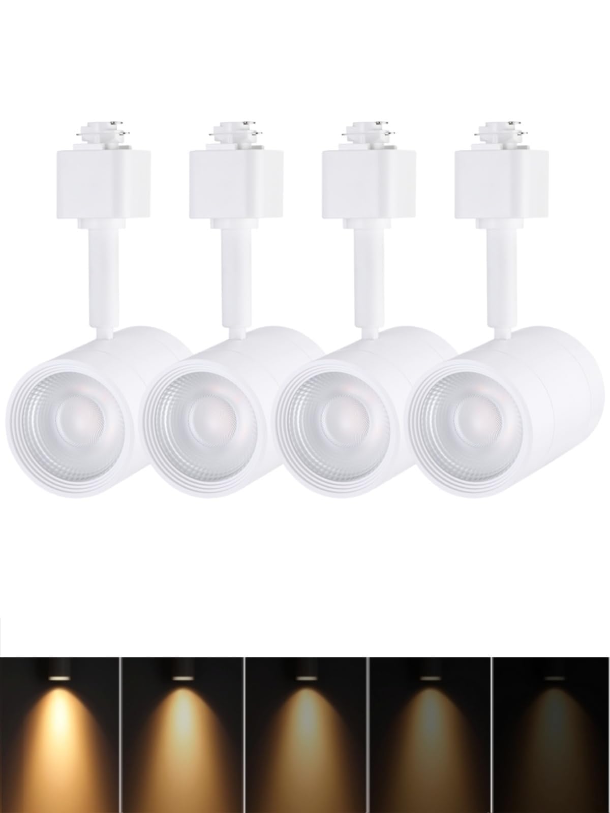 LEONLITE Studio Series 8.5W LED H Track Lighting Heads, ETL Listed, Dimmable Retail Track Light Heads for Store Shop Cafe, 600LM, CRI90, H Track