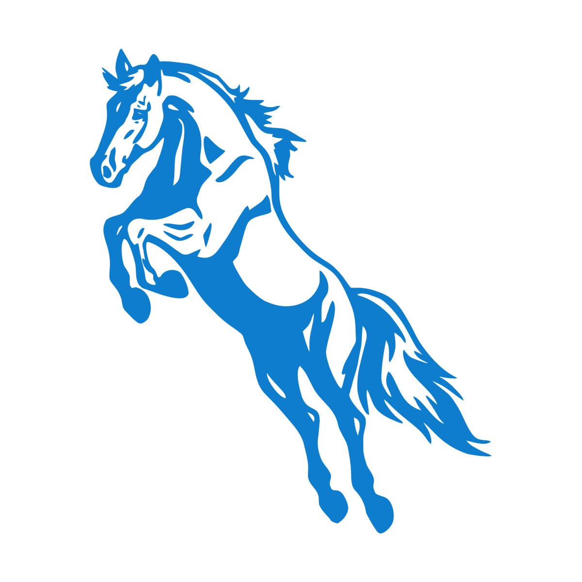 Retro Jump Horse Self Adhesive Vinyl Wallpaper for Baby Kids Rooms Decor Vinyl Art Decal Sport Horse Wall Art Mutal Small - 42x54cm โ image 1