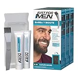 Just For Men Tinte Colorante en Gel para Barba y Bigote,Castaño Oscuro B45,Sin Amoníaco, Con Cepillo De Fácil...