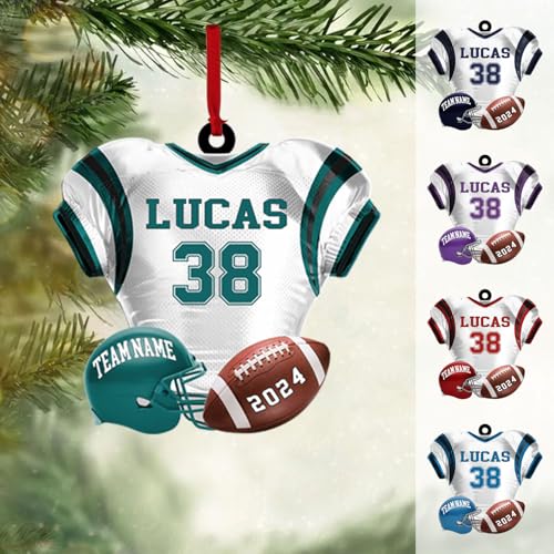 Personalized Football Christmas Ornament for Tree