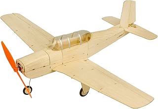 ミニRC飛行機モデルビーチクラフトT-34組み立てられていないホビーキット、のために組み立てる18.5 ''バルサ飛行機模型rc飛行機 セット、屋内公園フライ用DIY電動3CHリモートラジオコントロール飛行機大人 (キットのみ)