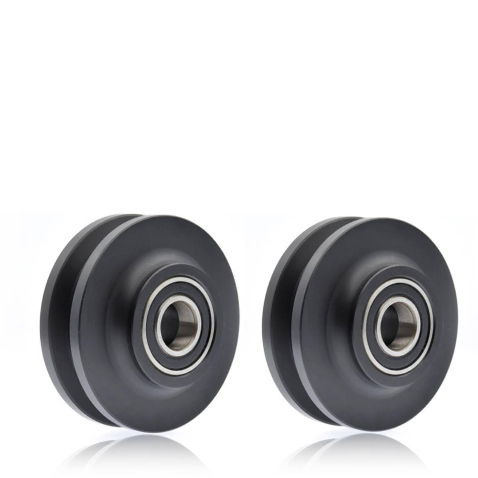 Gsycle 2PCS Sliding Barn Door Wheel, Barn Door Sliding Roller Wheel Heavy Duty Cabinet Window Pulley Roller Sliding Gate Roller for DIY Barn Door