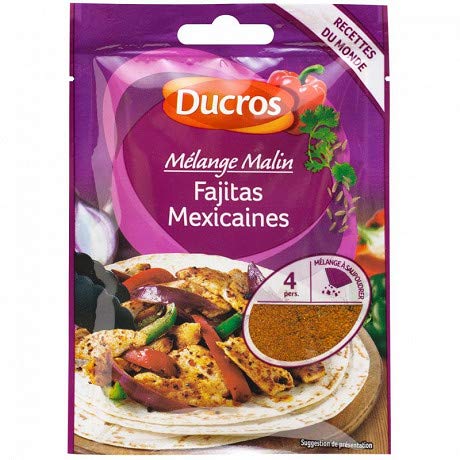 Ducros – Especias Fajitas Mexicanas 20 g – Lote de 4