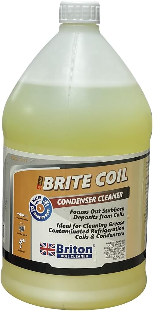 Briton Brite Coil Condenser Cleaner for Cleaning Grease Contaminated Refrigeration Coils & Condensers 3.7 Litre