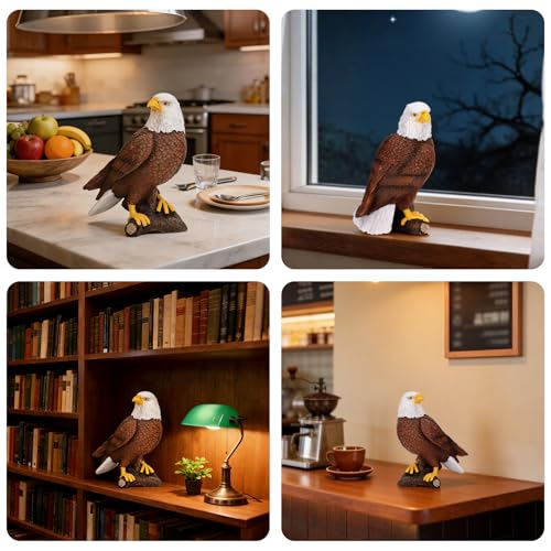 Figura Decorativa Águila Calva de Resina 6.3 pulgadas miniatura 5