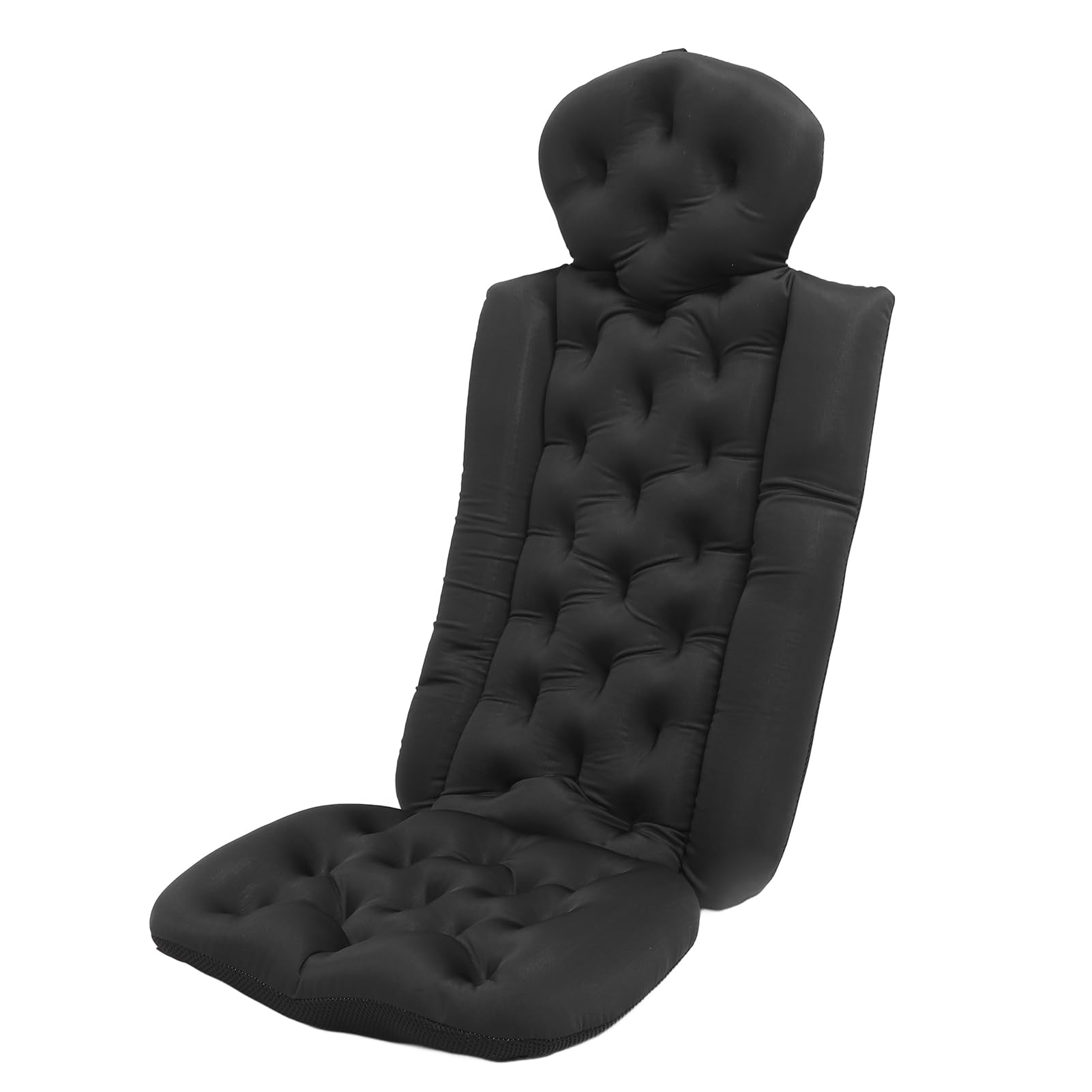 Almohada de Baño Acolchada de Cuerpo Completo para una Máxima Relajación en la Bañera, con Soporte para Cabeza, Cuello y Hombros, para una Experiencia de Baño de SPA (Negra)