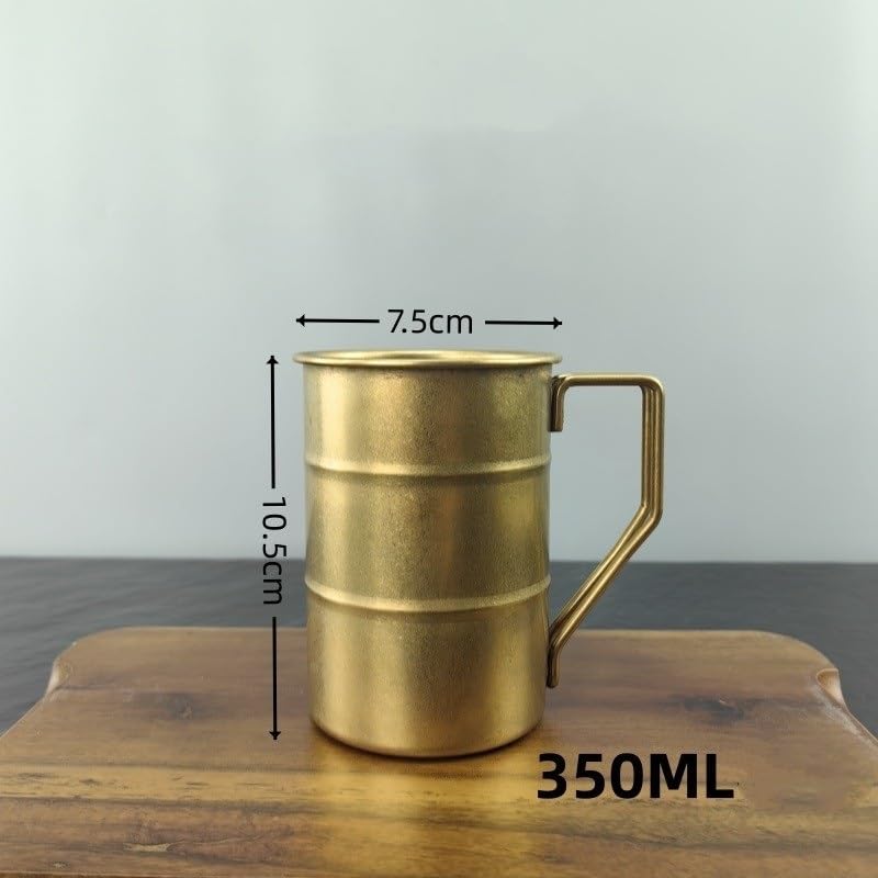 Echeson 1PC Stainless Steel Mug 350ML, Retro Creative Water Mug and Beer Mug Suitable for Outdoor Camping or Restaurants(B)