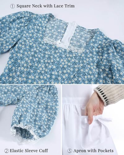 Disfraz Laura Ingalls Wilder para Niñas miniatura 4