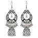 Vintage Silver Alloy Bells Beads Tassel Statement Earrings for Women Turkish Tribal Gypsy Indian Jewelry Party (Style 4)