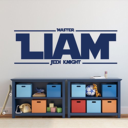 Vinilo decorativo Jedi con texto personalizado para niños miniatura 6