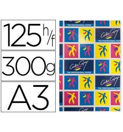 Papel fotocopiadora color copy mate din a3+ 300 gramos paquete 125 hojas