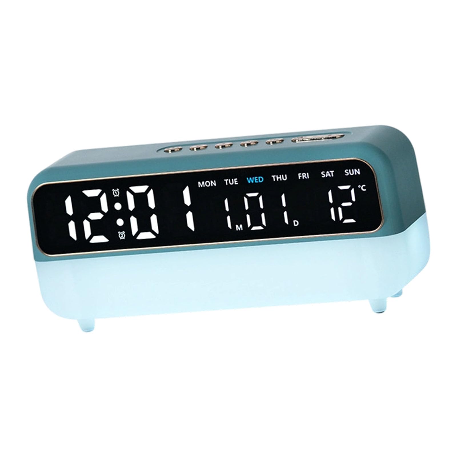 ZEPFJHE Alarm Clocks for Bedroom Living Room Digital Clock Night Light Alarm Clocks with Day of Week Date Desk LED