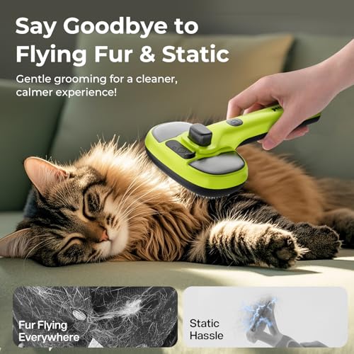 Pecute Self-Cleaning Steam Dog Cat Brush & Leave-in Conditioner, Cool Mist - Image 4