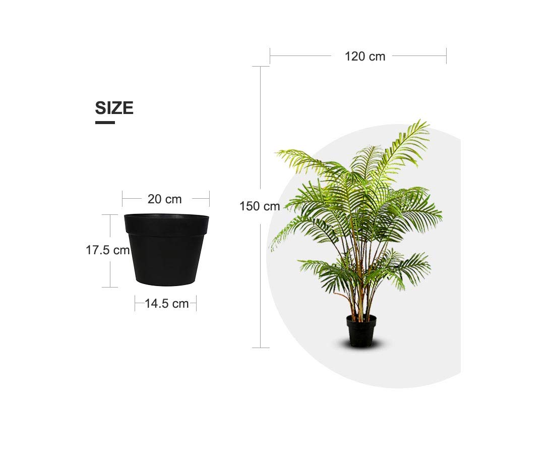 Amazon.de: Kunstpalme Areca Goldfruchtpalme 150cm hoch mit 21 Palmwedel -  Knstliche Areca Palme Dekopalme im Topf