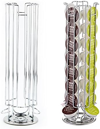 New 32 Rotating Capsule Coffee Pod Holder Tower Stand Rack for Dolce Gusto
