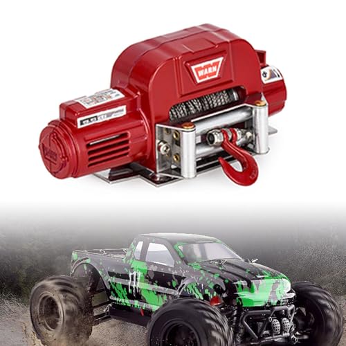 Winch eléctrico de metal para coche RC 1:10 miniatura 4