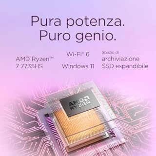 Lenovo IdeaPad Slim 3 Notebook 15.3'' IPS WUXGA (1920x1200), AMD Ryzen 7 7735HS, RAM 16GB, 512GB SSD, Windows 11 Home, WiFi 6 - Luna Grey