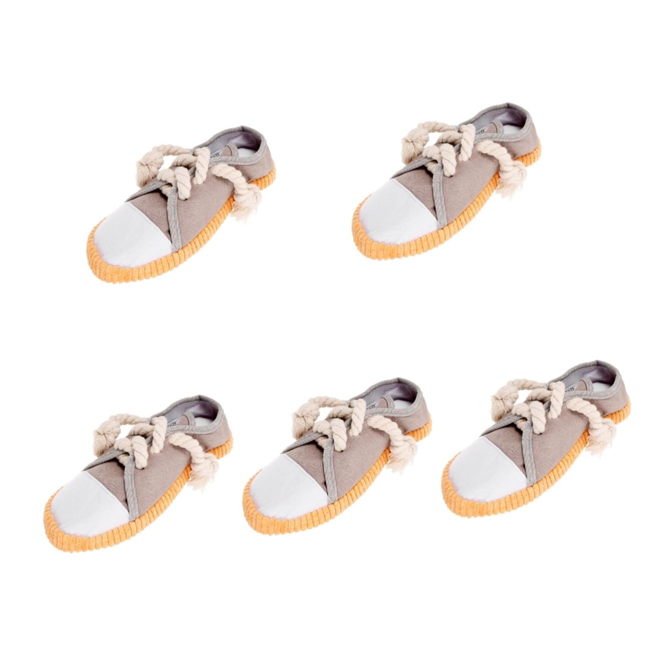 BESPORTBLE 5pcs Rawhide Aggressive Chewer Toy for Dogs Squeaky Shoes Shaped Pet Toys Mental Stimulating