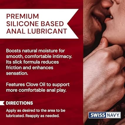SWISS NAVY Lubricante anal de silicona premium, 4 oz, MD Science Lab