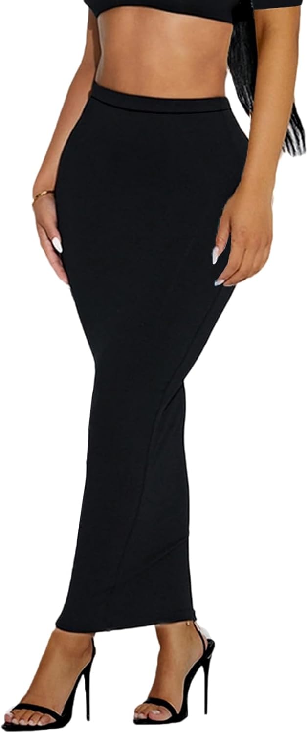 Women's Long Pencil Skirt - High Waisted Summer Fall Y2K Club Bodycon Tight Maxi Skirts - Image 4