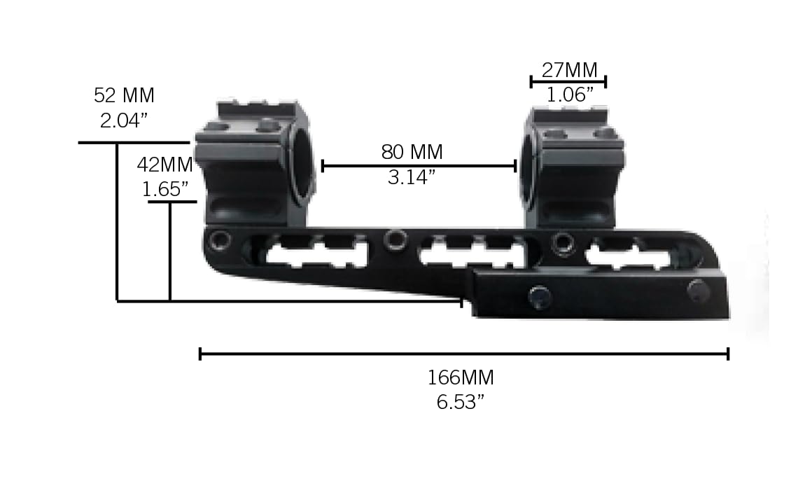 Konus | CANTILEVER MOUNT Montatura per Ottiche Adatta per Slitte Weaver e Picatinny