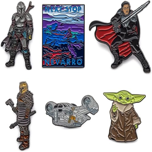 Pin's Star Wars en émail : le lot de 6 broches Nevarro pour personnaliser vos vestes