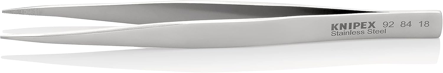 Knipex 92 84 18 Precision Tweezers with rectangular tips 0,9mm