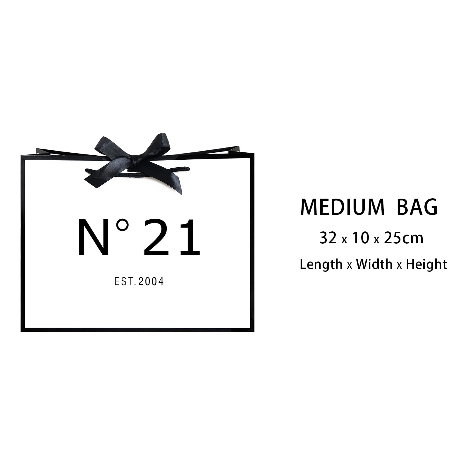ANFENG 21th Birthday Keepsake Gift Vintage Bag Medium 13in for Women 2004 Mom Grandma Anniversary Novelty 21 Year Old Party Paper Bags Shopping Idea Bday(Medium Size)