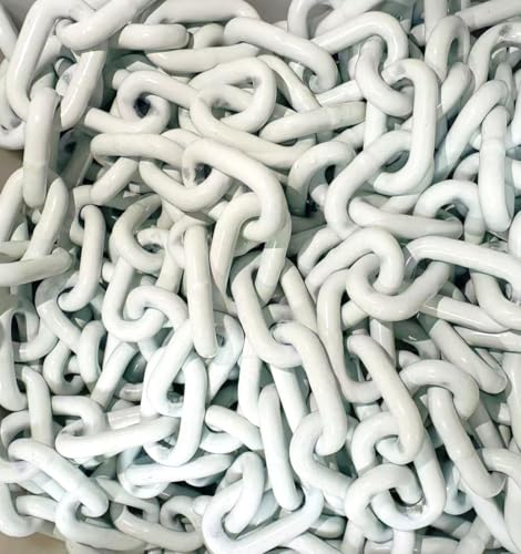 5/16” Proof Coil Weld Steel Chain, White Powder Coated After Zinc Plated, Anchor Chain, Multiple Length Avaliable (10ft)