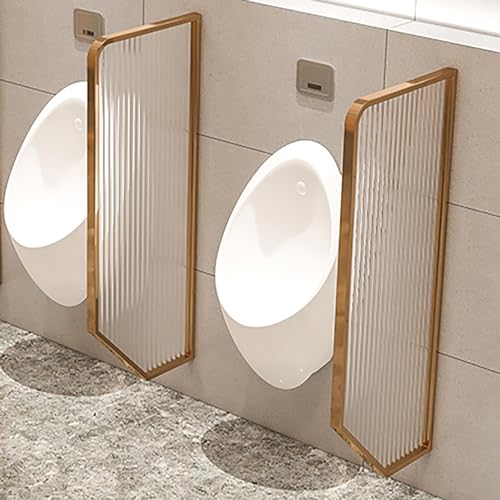 Pantalla de privacidad para urinario de pared de vidrio translúcido para baños públicos 2