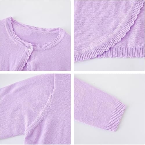 Toddler Girl Cardigan Long Sleeve Kids Knit Sweater Cover Up Button Closure Cropped Tops3