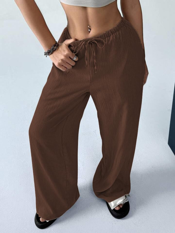 Image of GRECIILOOKS High Waist Trousers for Women - Flared Korean Style Formal Pants | Elegant Workwear for Office, College & Events (Available in Plus Size)