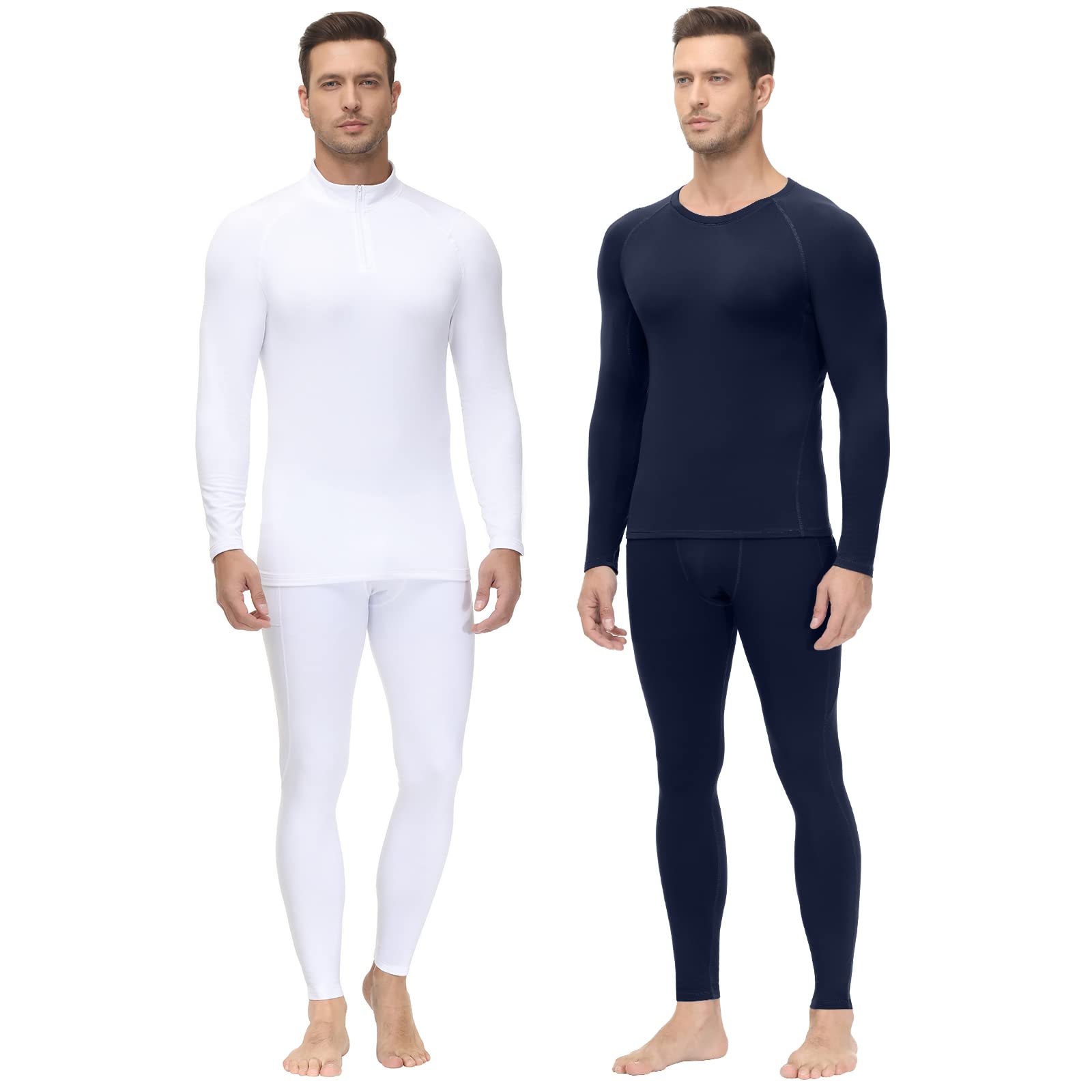 Mens Thermal Underwear Set, Pack of Base Layer Ski Men Winter Sport Long  Johns Breathable Long Sleeve Top Sportswear for Running Workout