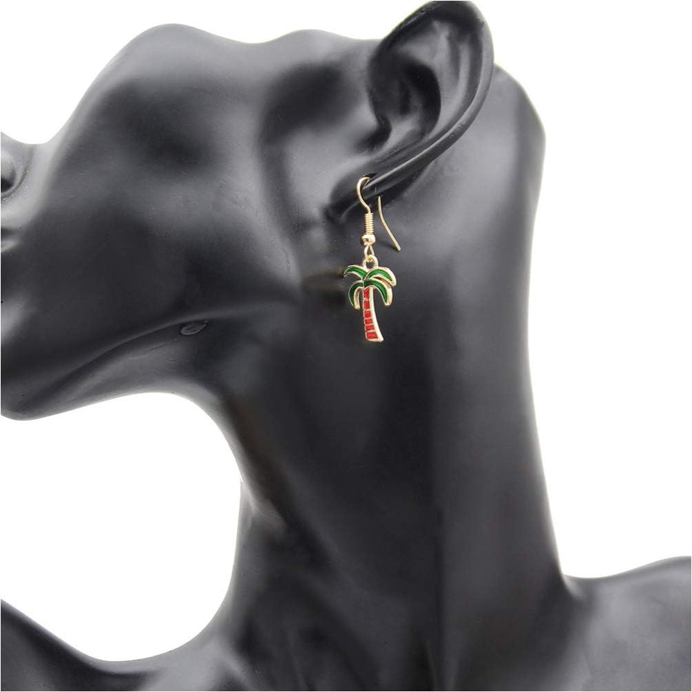 NUOBESTY 20pcs Enamel Charms Beads Tropical Hawaii Palm Tree Charms Pendant Beads Findings Accessories for Bracelet Earring Necklace DIY Supplies - Image 3