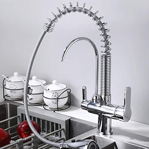 Eau filtrée sans deuxième robinet grâce au mitigeur cuisine 3 voies à douchette - 2
