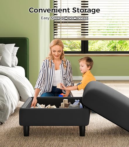 Image of Welzona 83 inch Couches for Living Room, Teddy Sofa Couch with Storage Ottoman, L Shaped Couch with Movable Ottoman, Tool-Free Modular Sectional Sofa, All-Wood Sofas for Living Room 2 Pillows, Grey