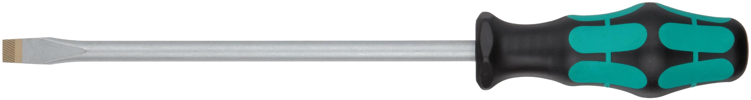 Wera 334 10mm x 8in L Kraftform Plus slotted screwdriver, 10 mm x 8 in., Lasertip
