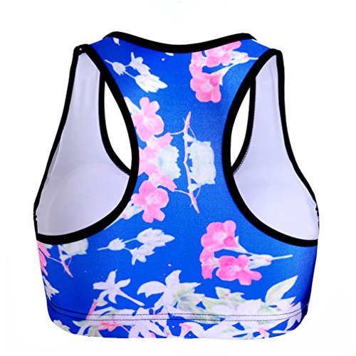 Image of Sister Amy Women's Aerobics Gym Dance Yoga Vest Printed Sports Bra Top Vest