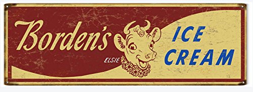 Victory Vintage Signs Borden's Ice Cream Country Advertisement Reproduction Sign